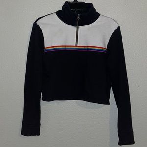 Rainbow crop top active wear